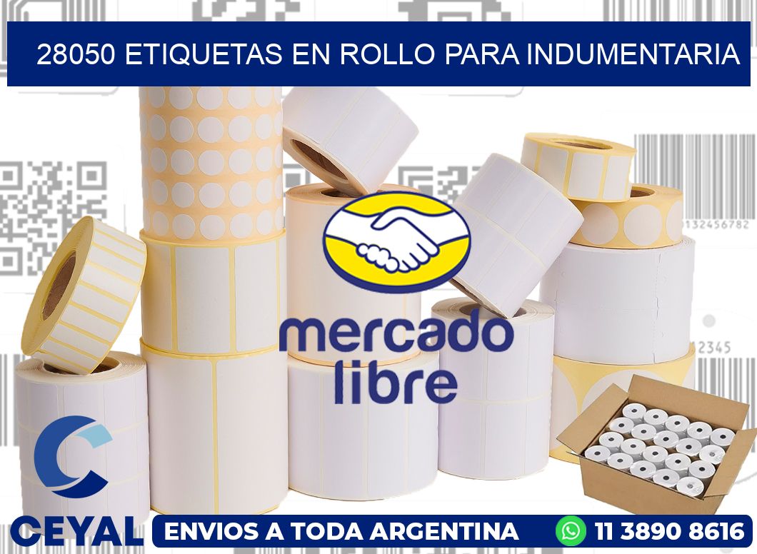 28050 Etiquetas en rollo para indumentaria