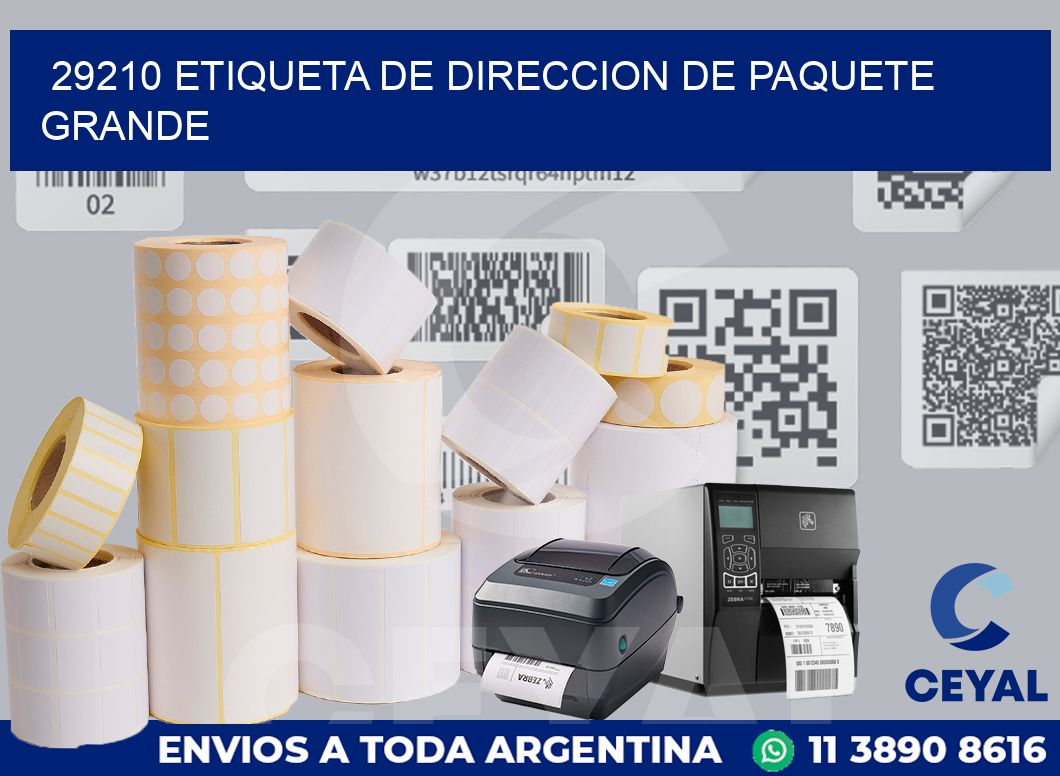 29210 Etiqueta de direccion de paquete grande