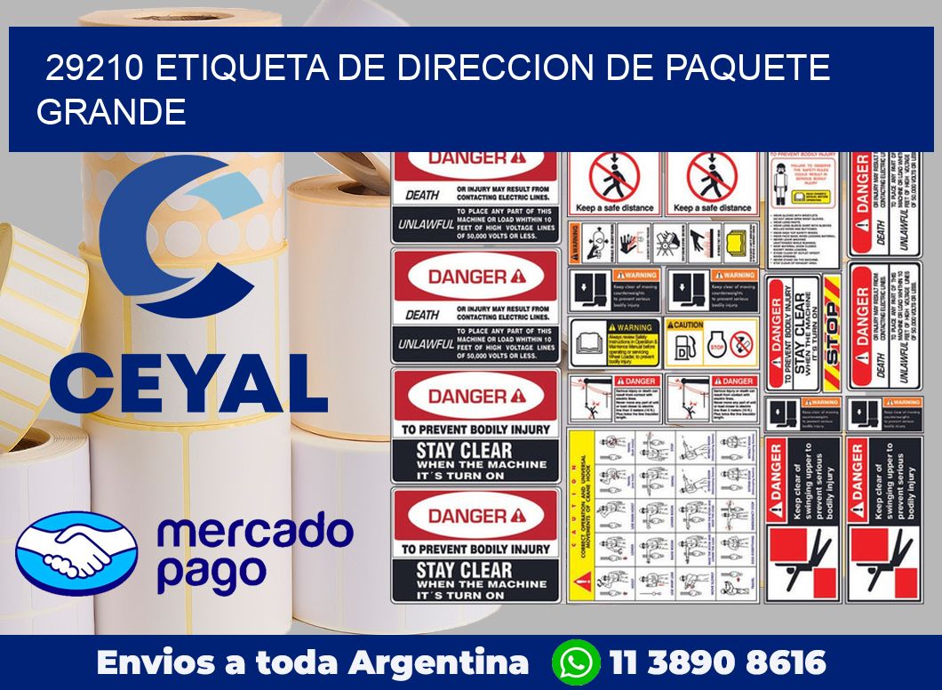 29210 Etiqueta de direccion de paquete grande