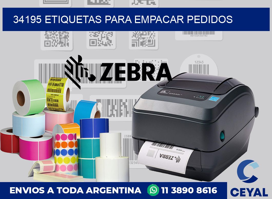 34195 etiquetas para empacar pedidos