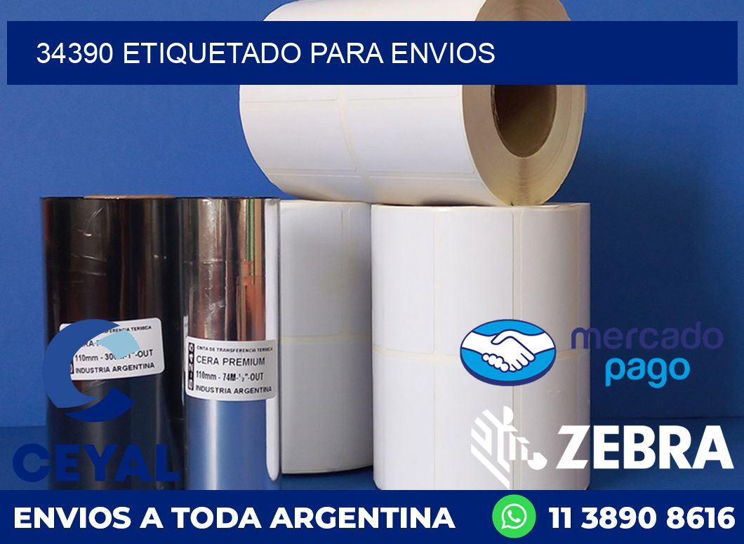 34390 etiquetado para envios