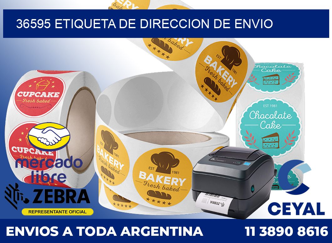 36595 Etiqueta de direccion de envio