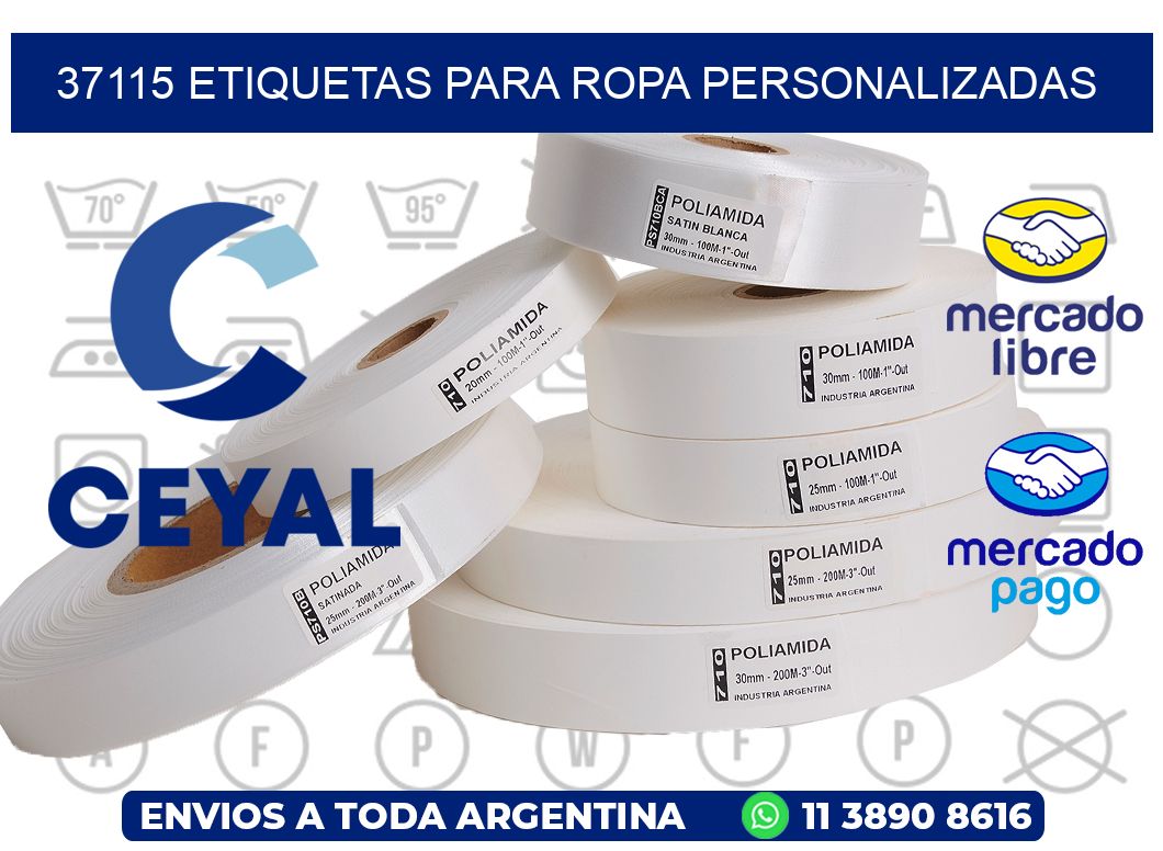 37115 Etiquetas para ropa Personalizadas