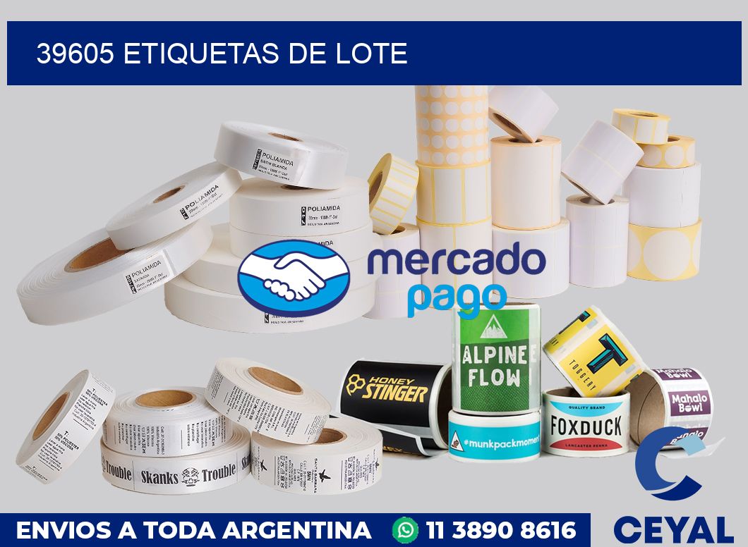 39605 Etiquetas de lote
