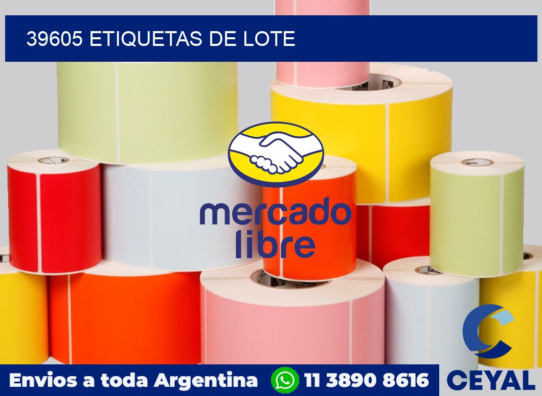 39605 Etiquetas de lote