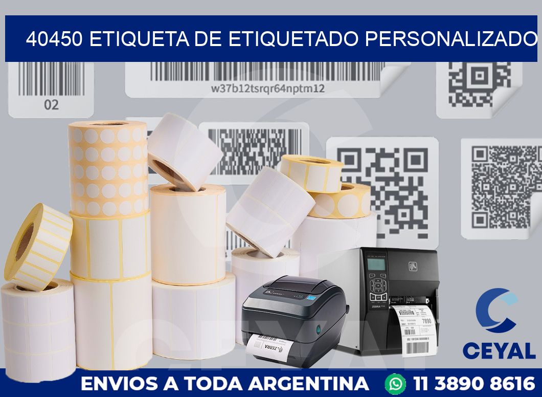 40450 Etiqueta de etiquetado personalizado