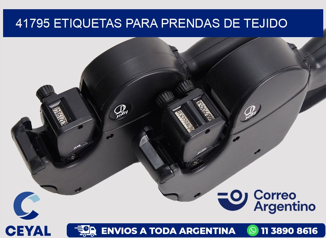 41795 Etiquetas para prendas de tejido