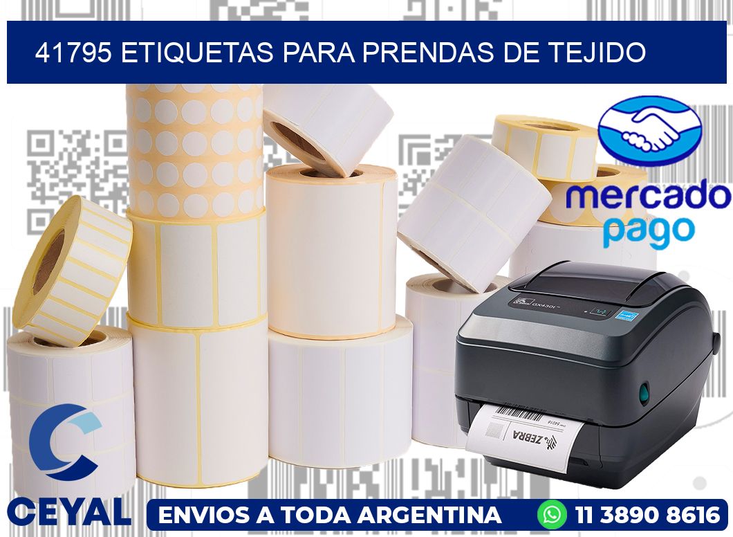 41795 Etiquetas para prendas de tejido