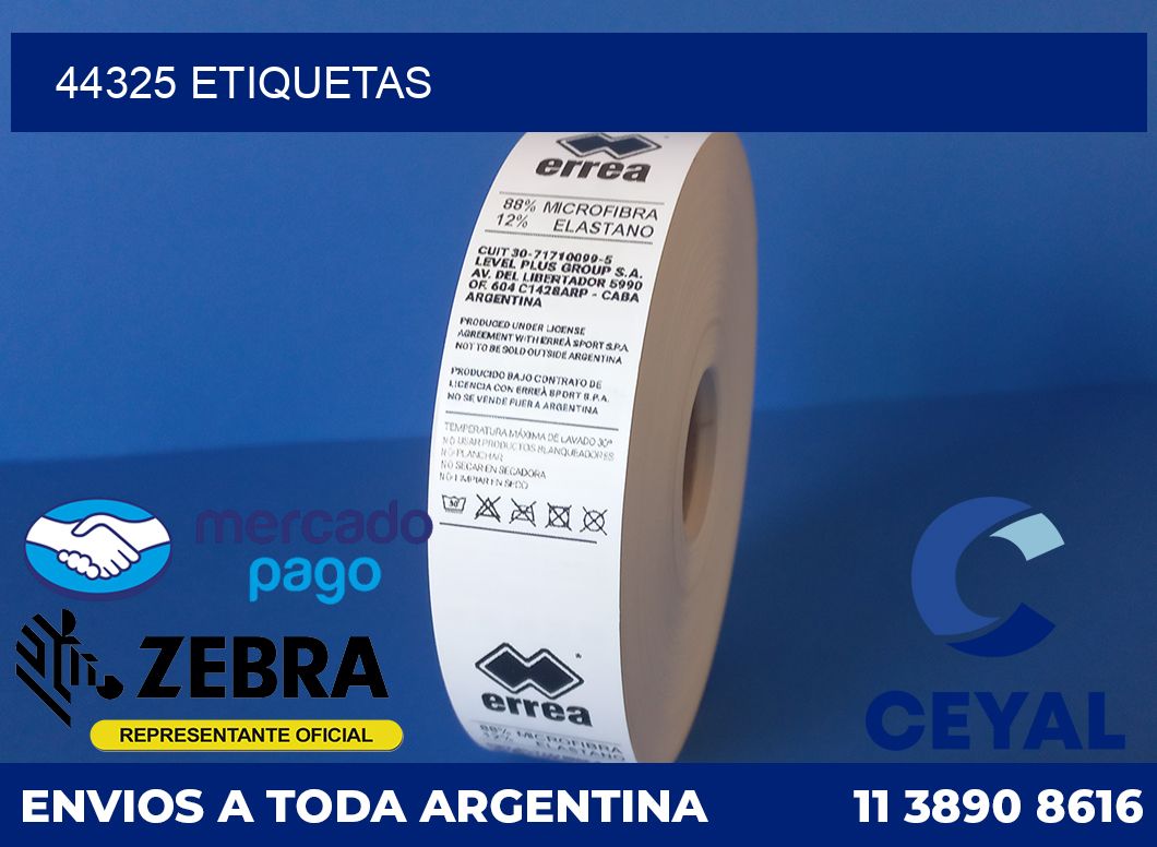 44325 etiquetas