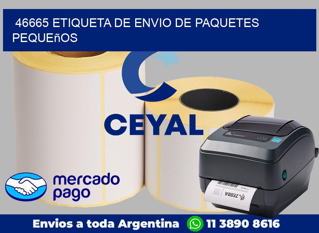 46665 Etiqueta de envio de paquetes pequeños