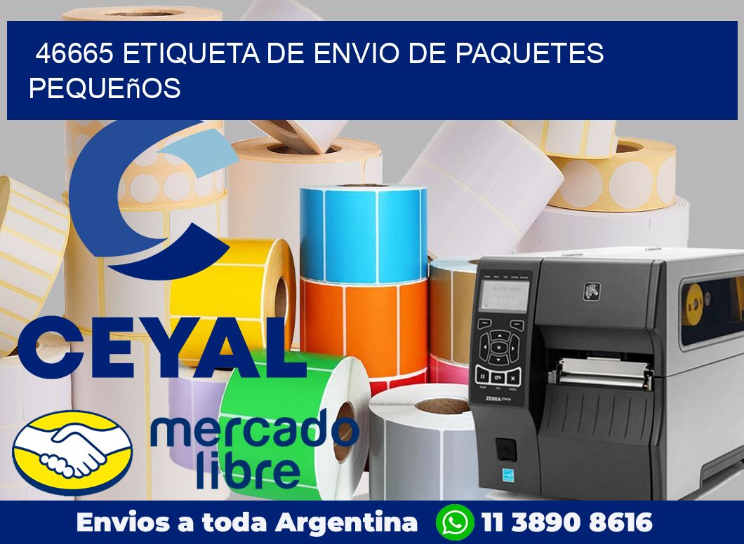46665 Etiqueta de envio de paquetes pequeños