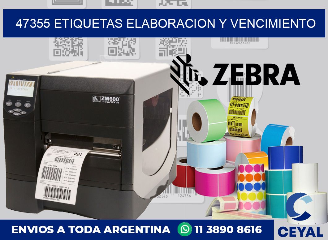 47355 Etiquetas elaboracion y vencimiento