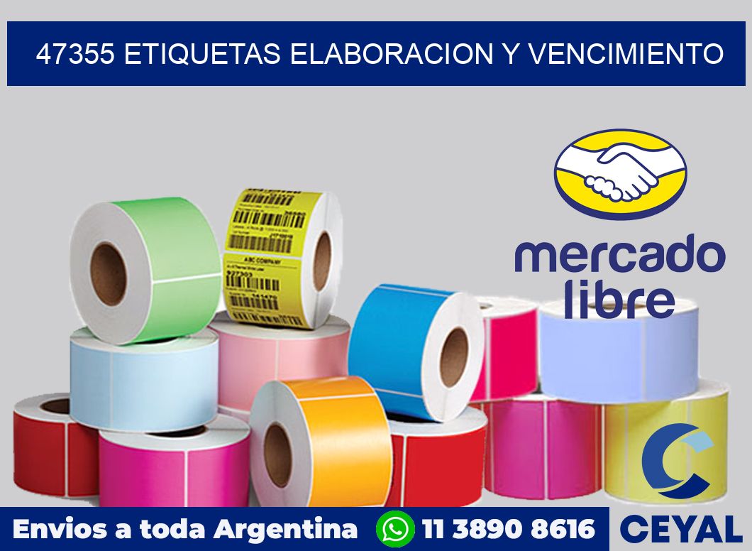 47355 Etiquetas elaboracion y vencimiento