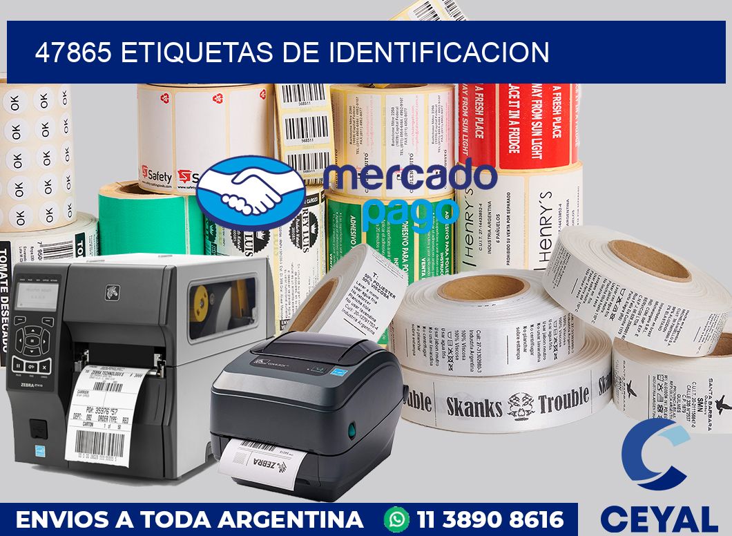 47865 Etiquetas de identificacion
