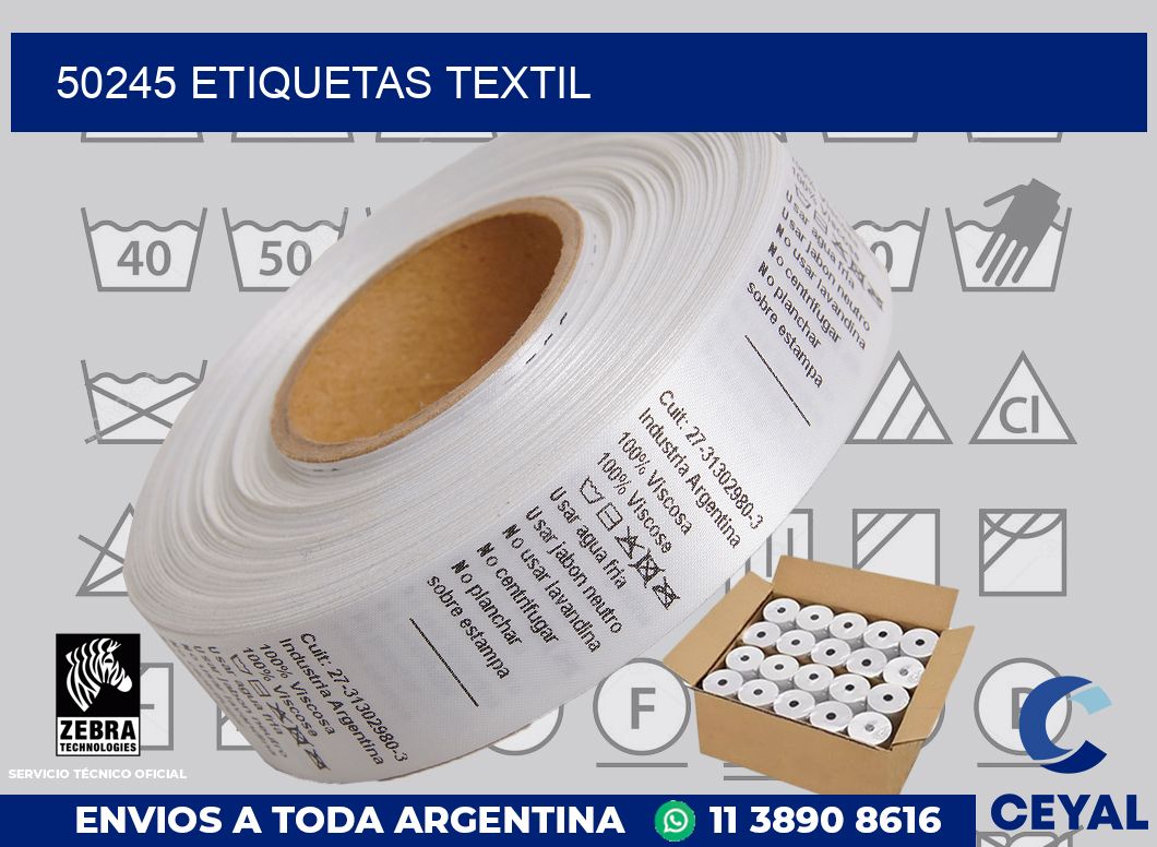 50245 etiquetas textil