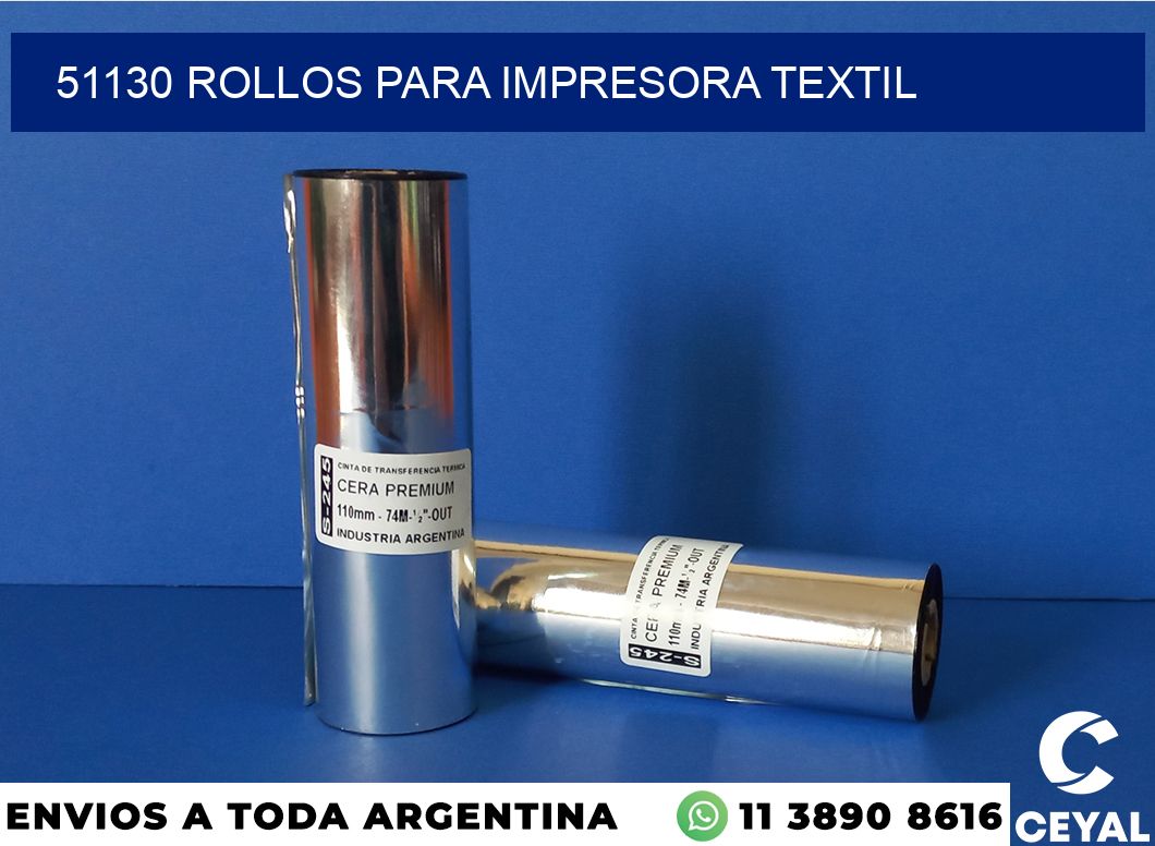 51130 rollos para impresora textil