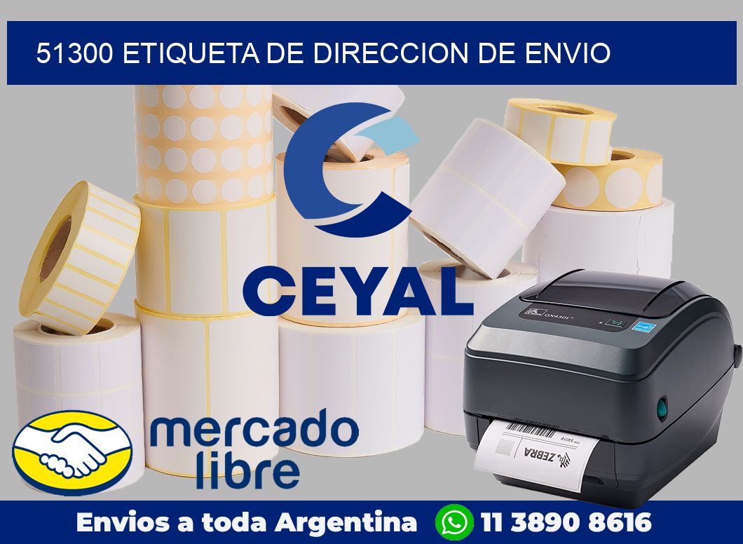 51300 Etiqueta de direccion de envio