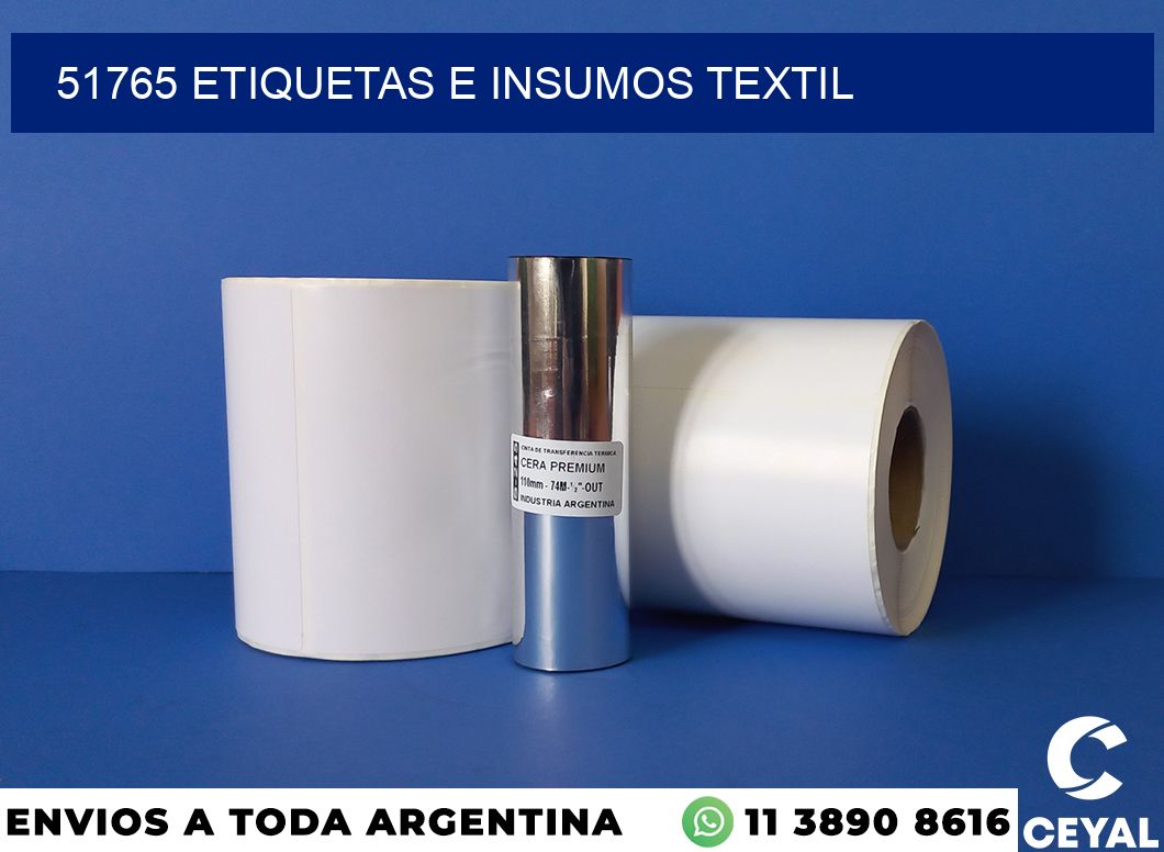 51765 etiquetas e insumos textil