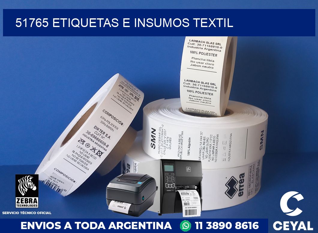 51765 etiquetas e insumos textil