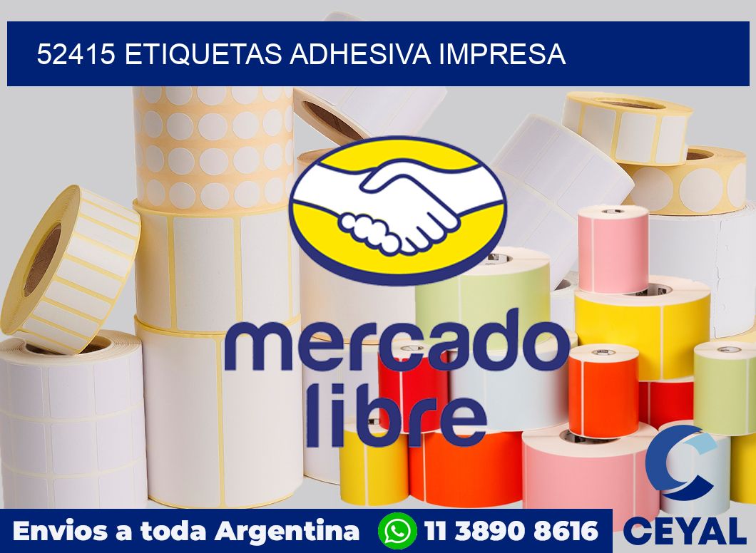 52415 etiquetas adhesiva impresa