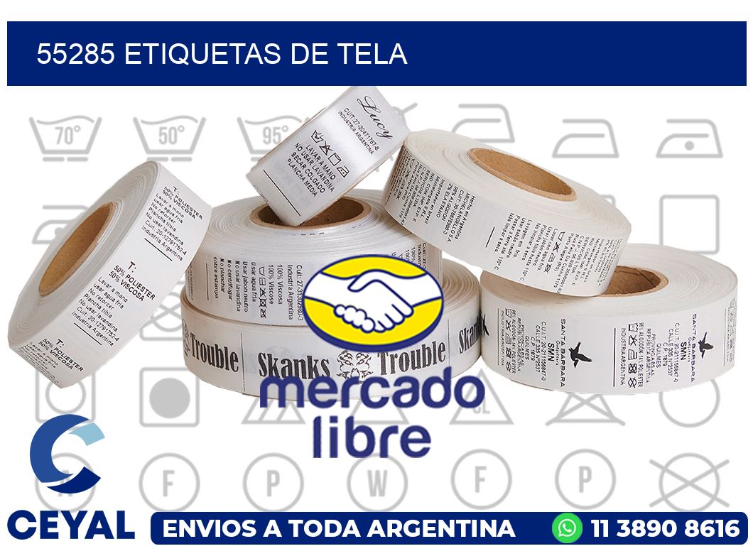 55285 Etiquetas de tela