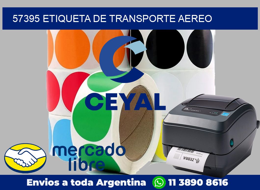 57395 Etiqueta de transporte aereo