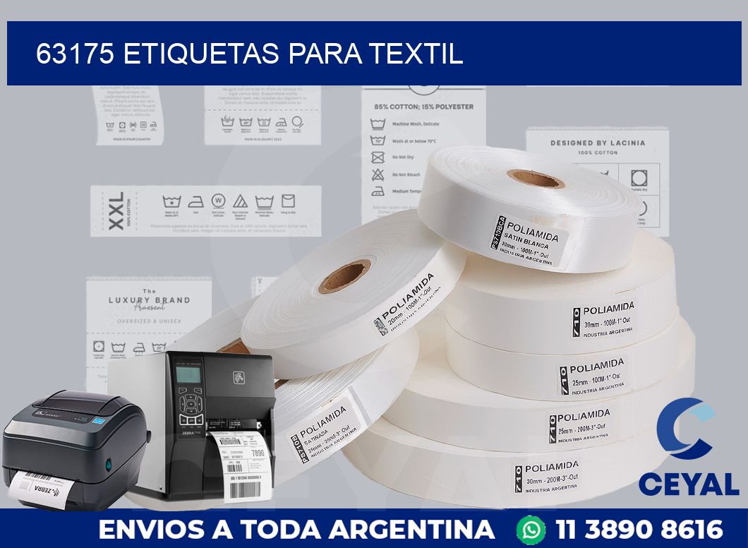63175 etiquetas para textil