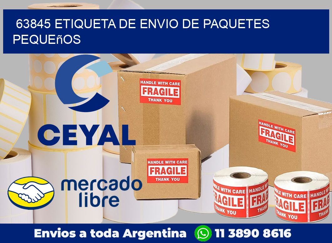 63845 Etiqueta de envio de paquetes pequeños
