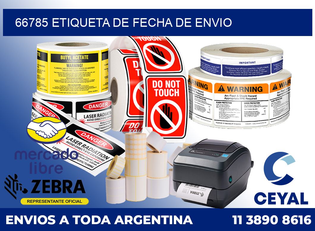 66785 Etiqueta de fecha de envio