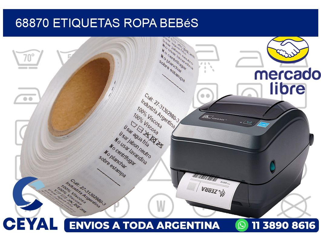 68870 Etiquetas ropa bebés