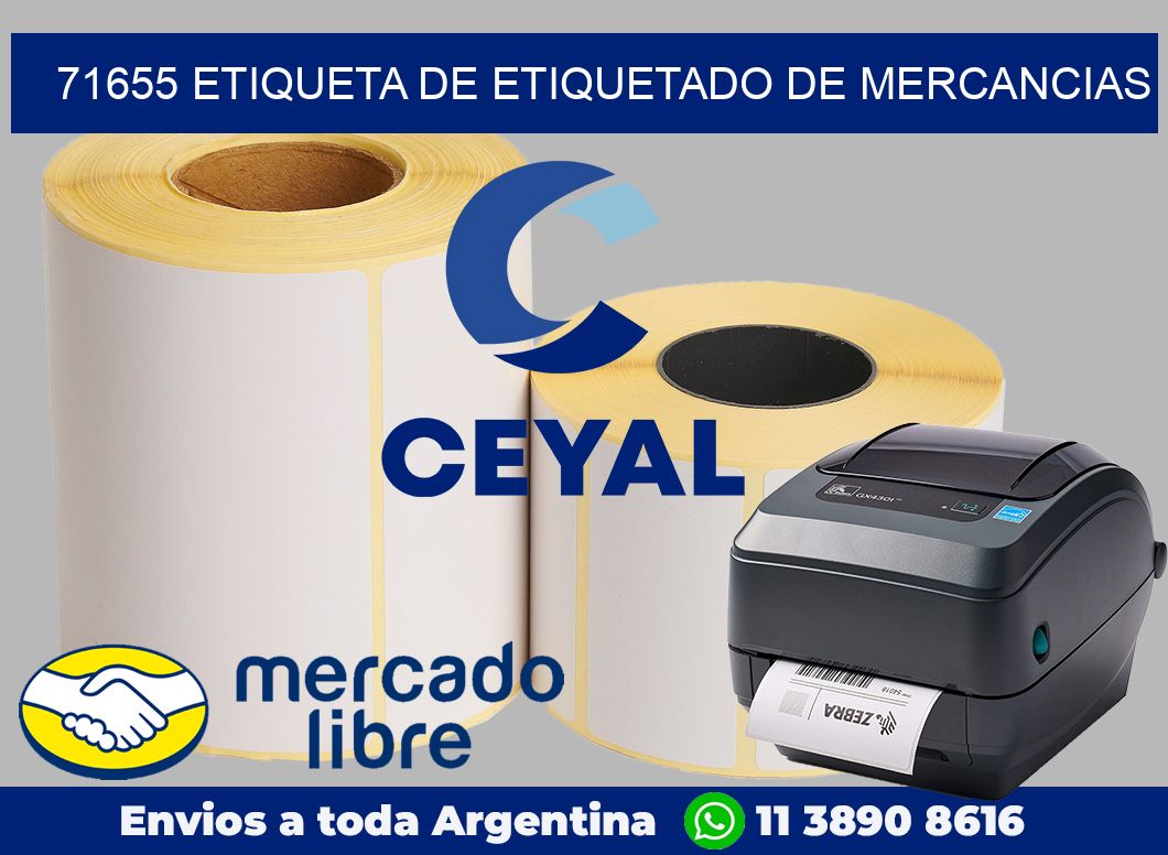71655 Etiqueta de etiquetado de mercancias