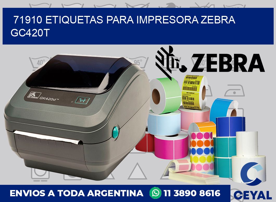 71910 etiquetas para impresora zebra GC420T