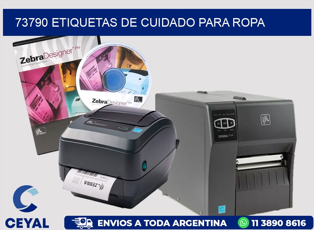 73790 Etiquetas de cuidado para ropa