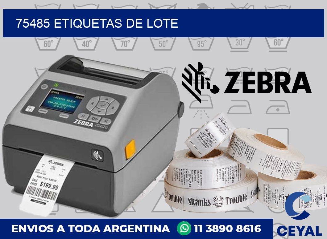 75485 Etiquetas de lote