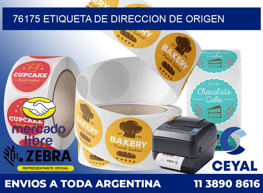76175 Etiqueta de direccion de origen