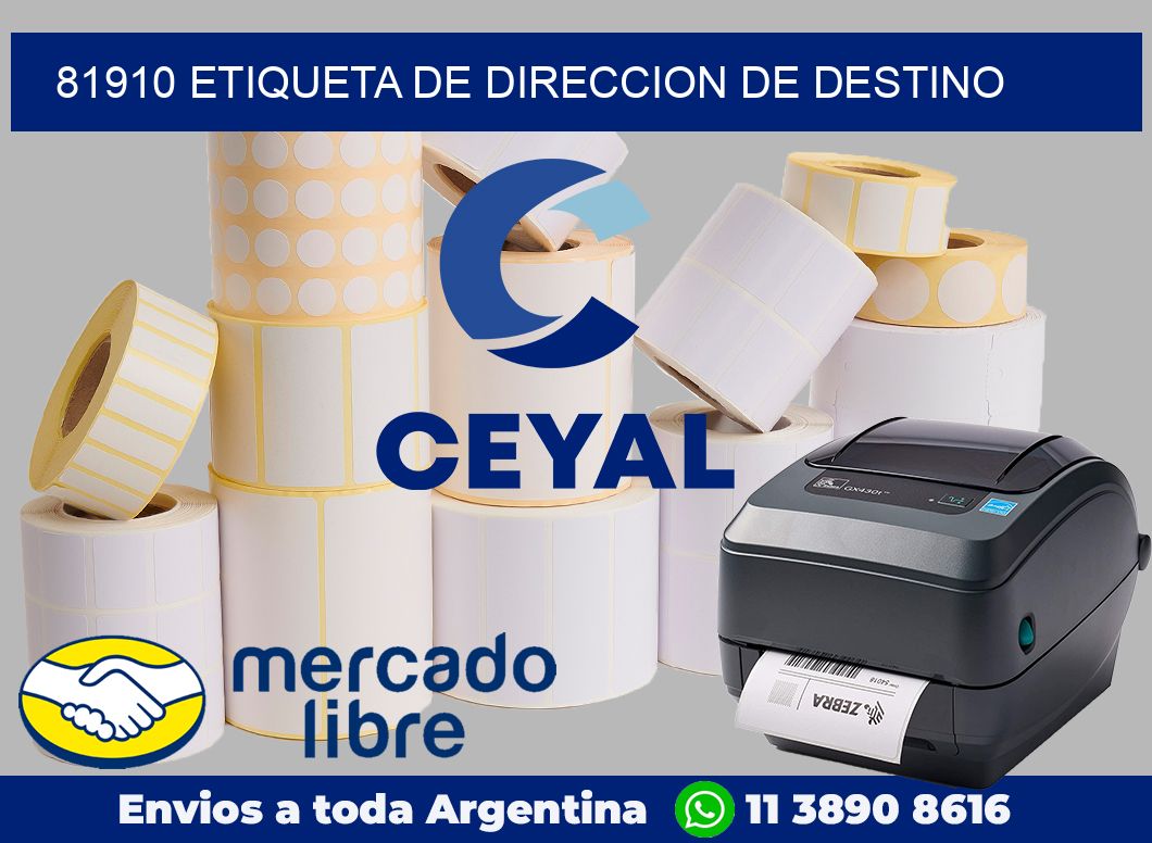 81910 Etiqueta de direccion de destino