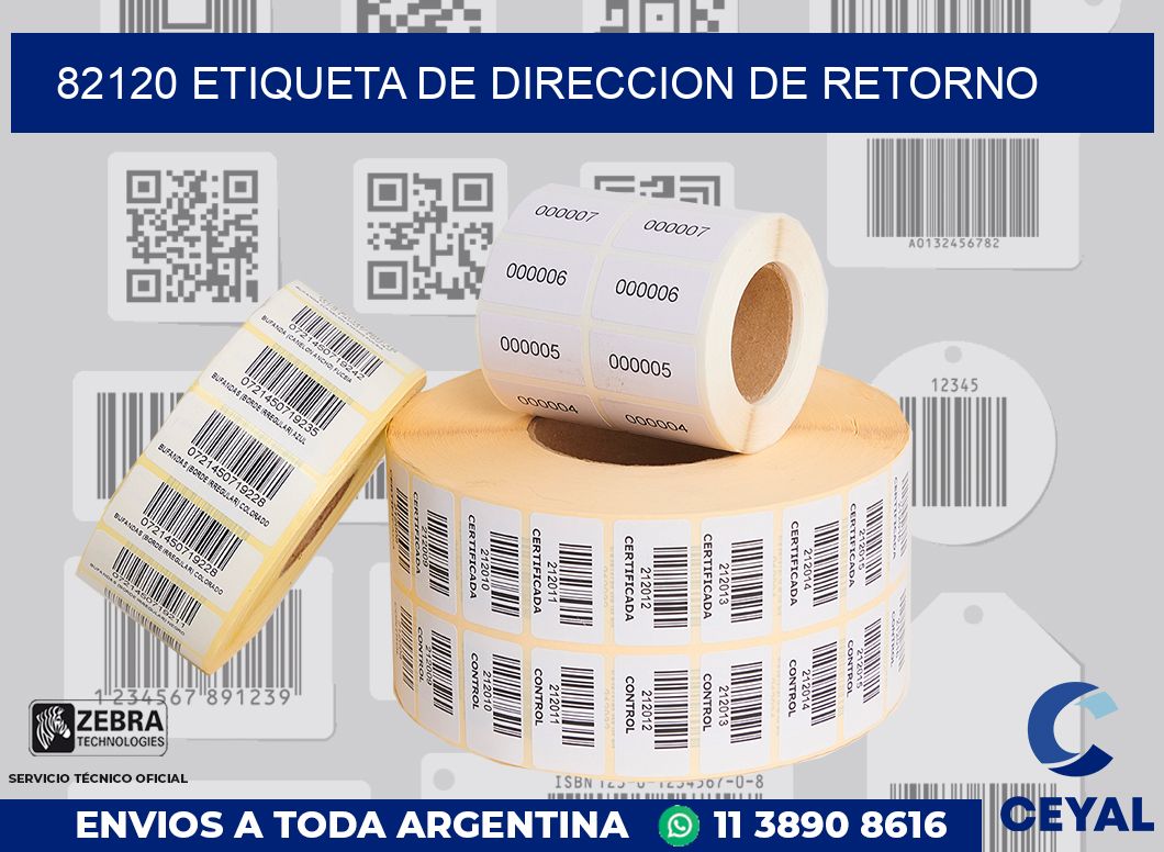 82120 Etiqueta de direccion de retorno