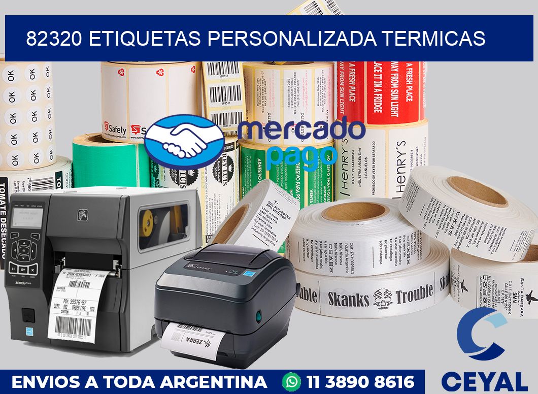 82320 etiquetas personalizada termicas