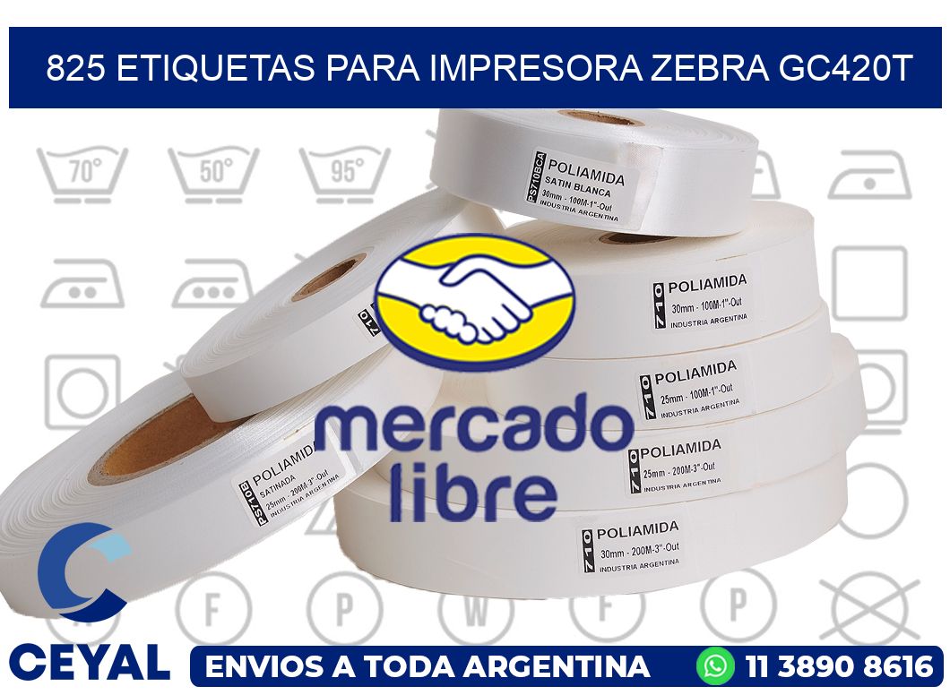 825 etiquetas para impresora zebra GC420T