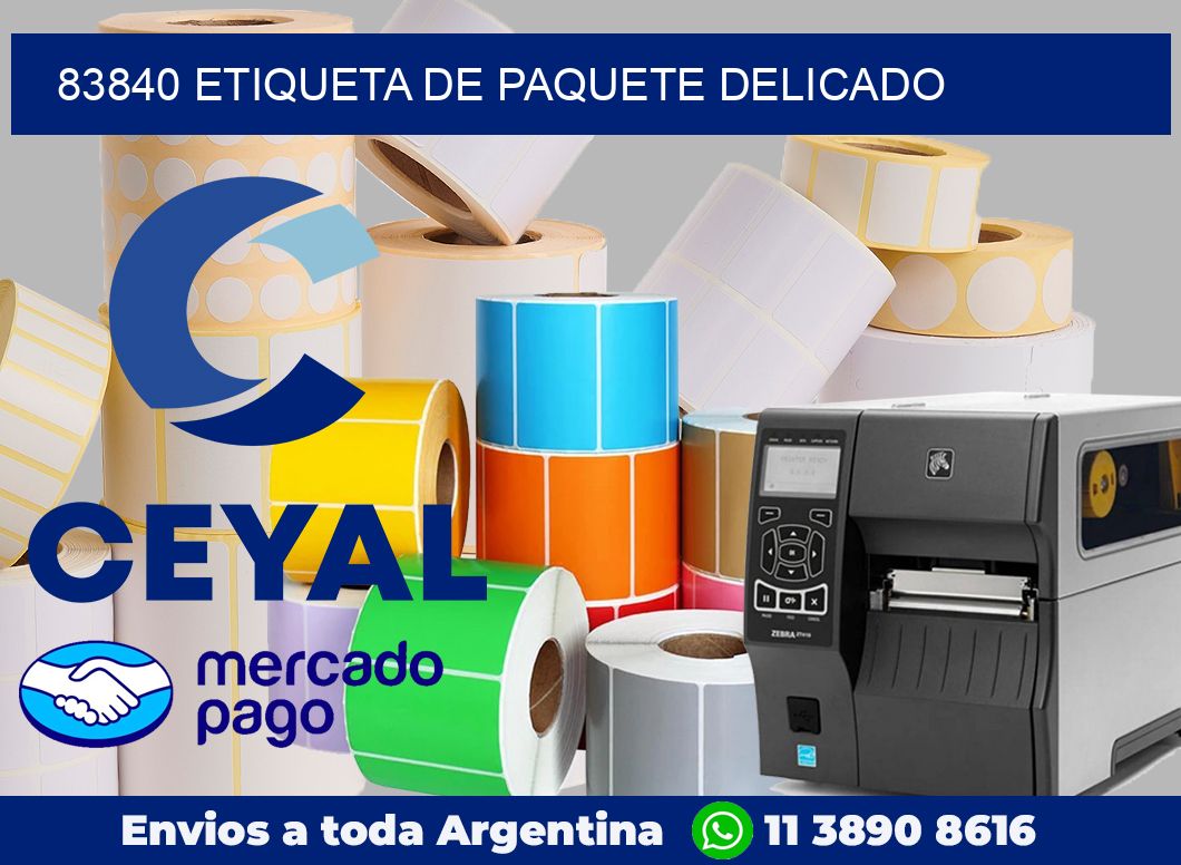 83840 Etiqueta de paquete delicado
