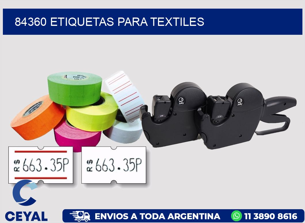 84360 etiquetas para textiles