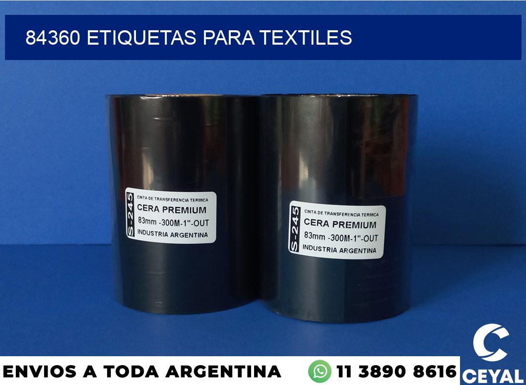 84360 etiquetas para textiles