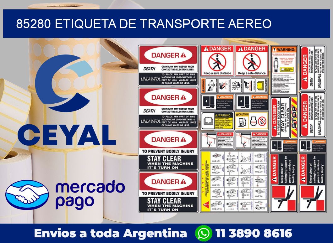 85280 Etiqueta de transporte aereo