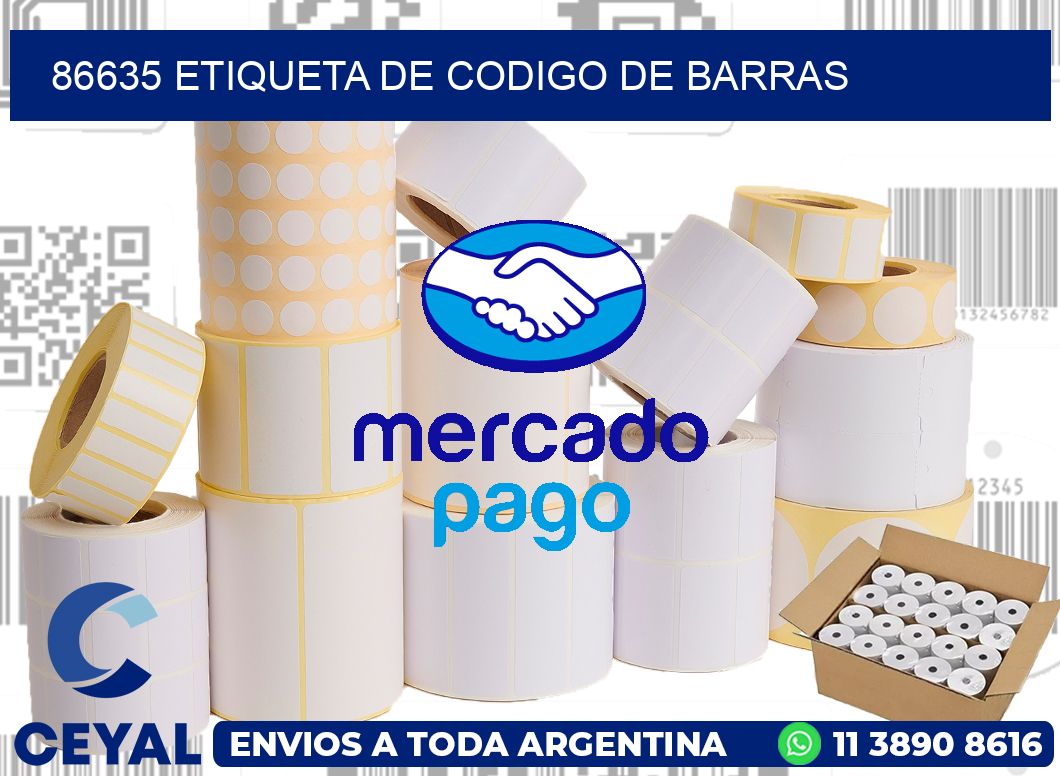 86635 Etiqueta de codigo de barras