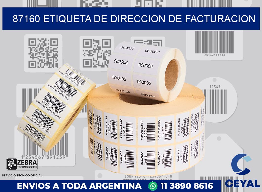 87160 Etiqueta de direccion de facturacion