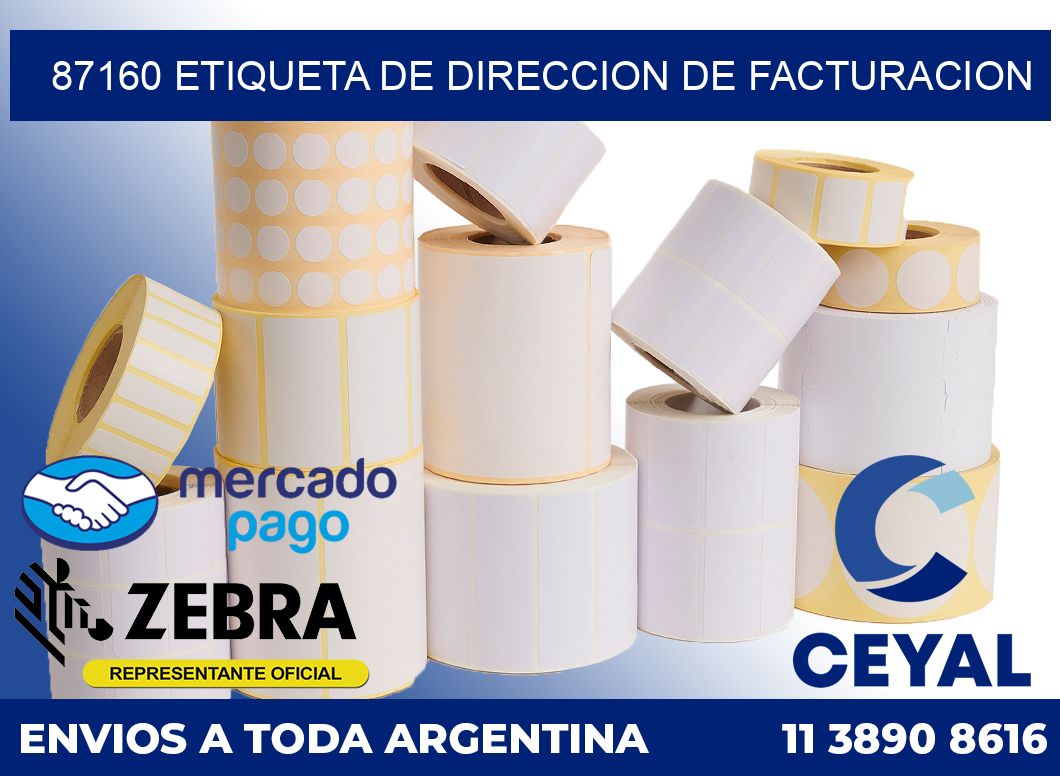 87160 Etiqueta de direccion de facturacion