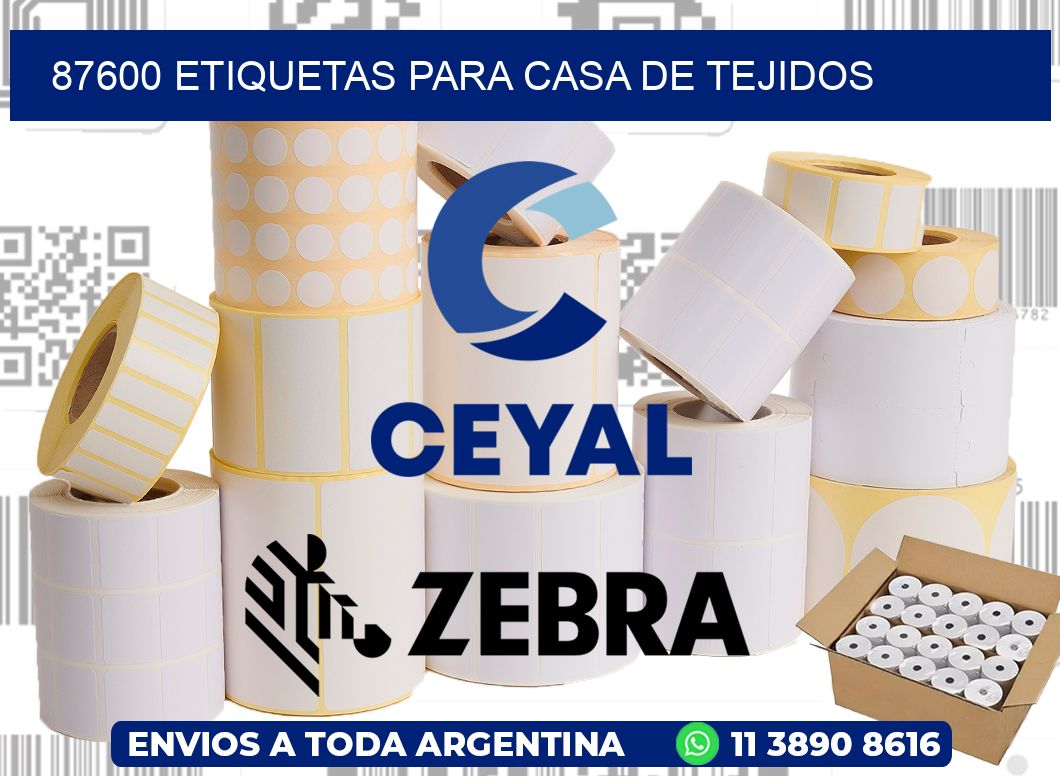87600 Etiquetas para casa de tejidos