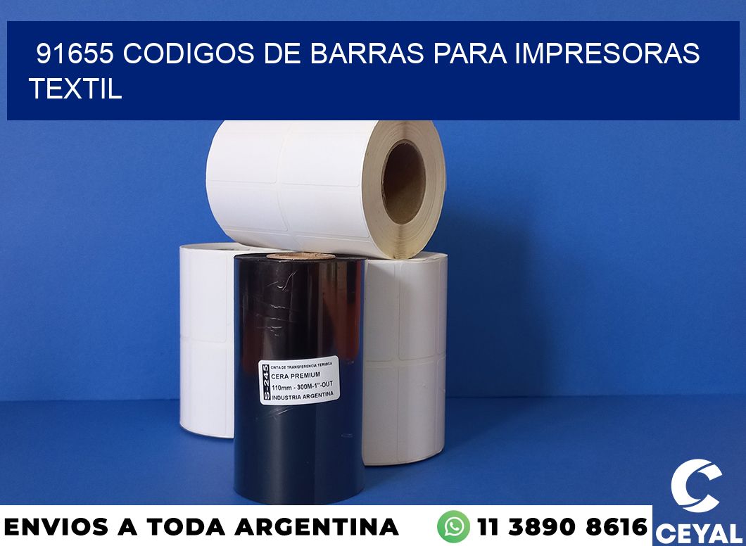 91655 codigos de barras para impresoras textil
