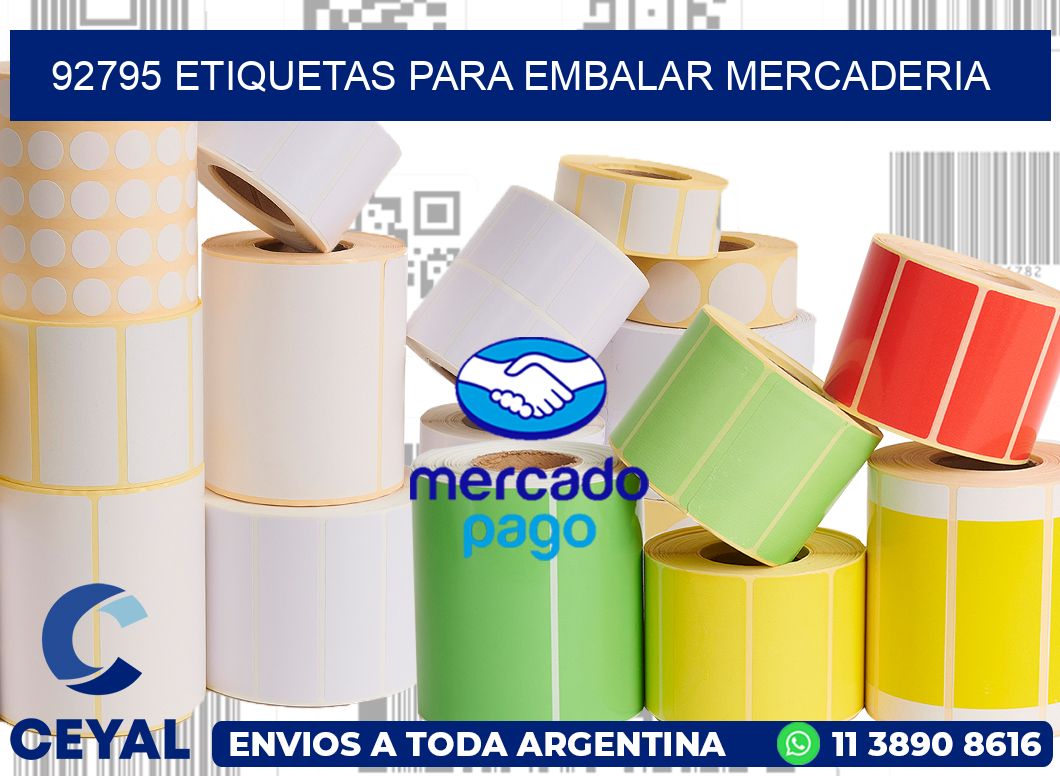92795 Etiquetas para embalar mercaderia
