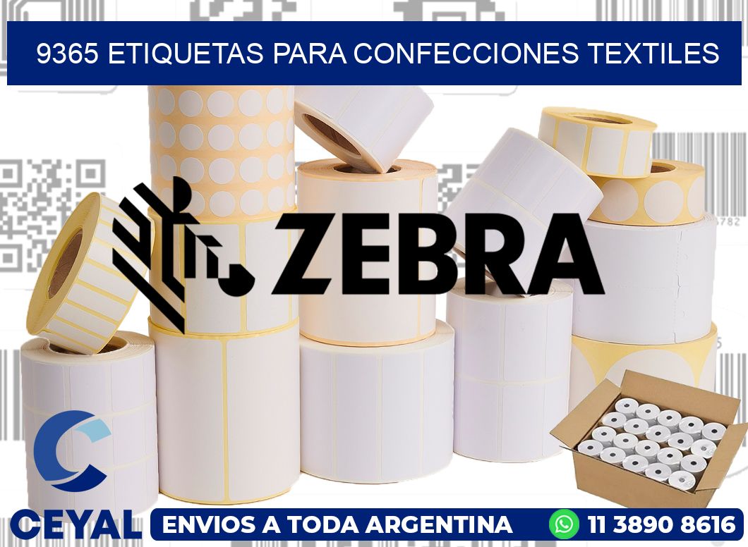 9365 Etiquetas para confecciones textiles